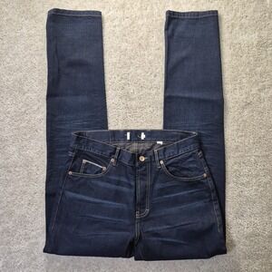 Taylor Stitch Selvedge Jeans Mens 31/34 Blue Dark Wash Whisker Button Fly Preppy